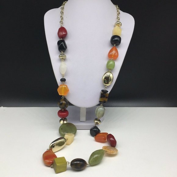 Chico's Jewelry - Chico’s Colorful Chunky Beaded Long Necklace